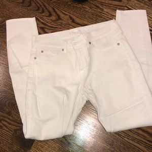 7 for all man kind the ankle skinny white jeans
